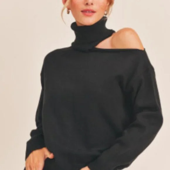 Lush cut out turtleneck sweater - Picture 2 of 5